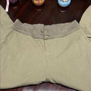 FP Movement by Free People Khaki Ribbed Joggers